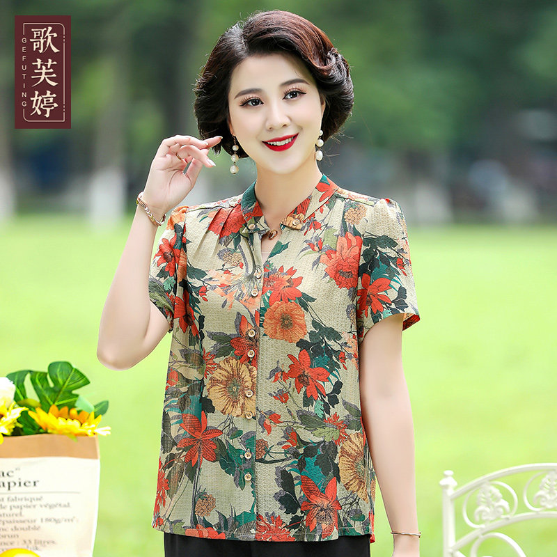 中老年女装加大码衬衫图片