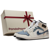 熊猫恶作剧Air Mid冬梦奇缘初雪中帮复古圣诞节礼物球鞋 Jordan