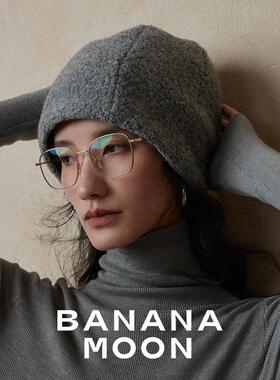 慵懒时髦泰迪感_秘鲁羊驼帽混纺双层冷帽NEW老钱风随性保暖套头帽