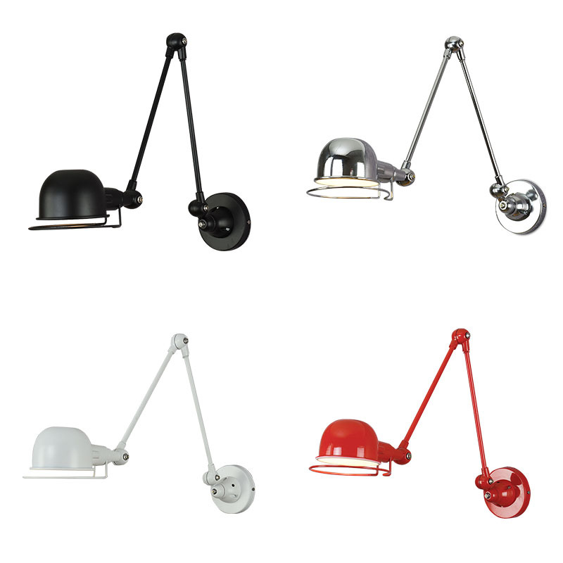 机械手摇臂插头开关咖啡厅酒吧复古床头伸缩创意壁灯