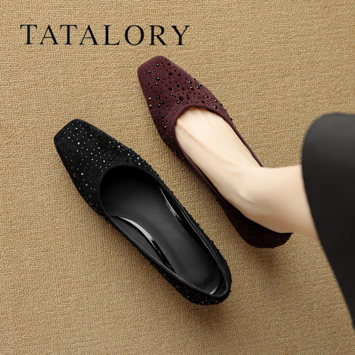 TATALORY法式小猫跟浅口百搭单鞋