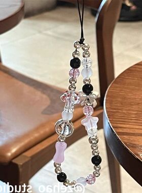 防手机链辣妹丢相机甜酷挂件自制手机壳风挂饰ins挂件蘑菇百搭ccd