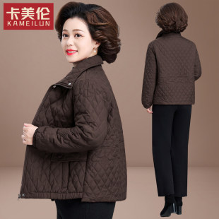 中年妈妈棉衣棉袄女款2026新款冬季夹棉外套小个子超好看轻薄短款