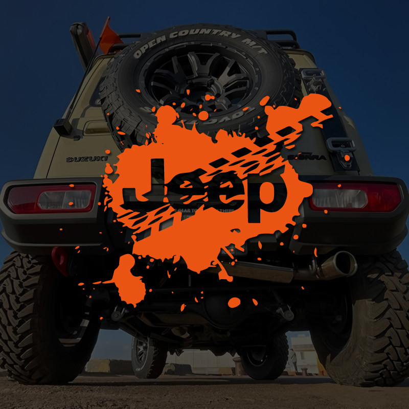 Jeep 涂鸦泼墨风格贴纸 适用于汽车 / 卡车 / SUV 越野风装饰贴
