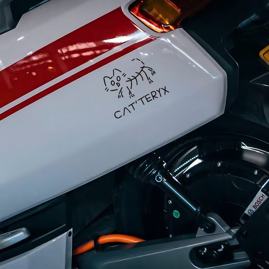 始祖猫狗个性创意车贴拉花车窗玻璃改装装饰摩托电动车贴纸定制