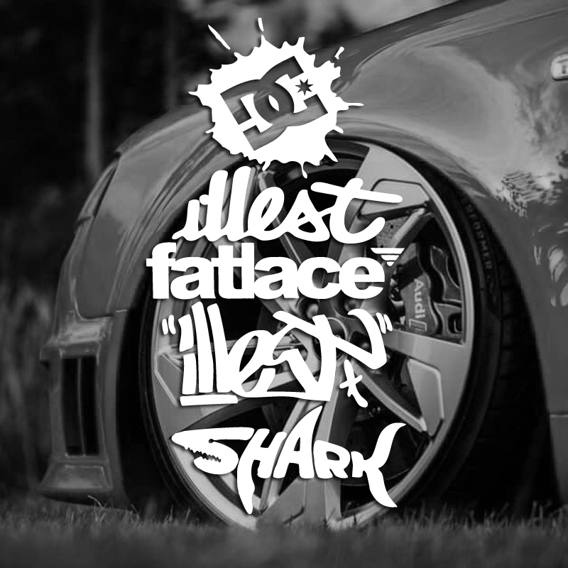 汽车挡风玻璃拉花改装低趴车贴