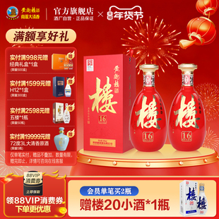 【官方直营】黄鹤楼南派大清香楼16 53度500mL*2瓶白酒喜宴婚庆