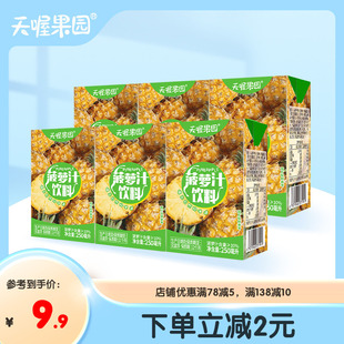 果汁饮料礼盒夏季 饮品果味饮料 6盒 天喔茶庄菠萝汁250ml