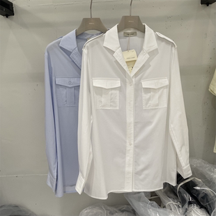 韩国翻领衬衫女2026春季新款上衣设计感小众高级感宽松慵懒风衬衣