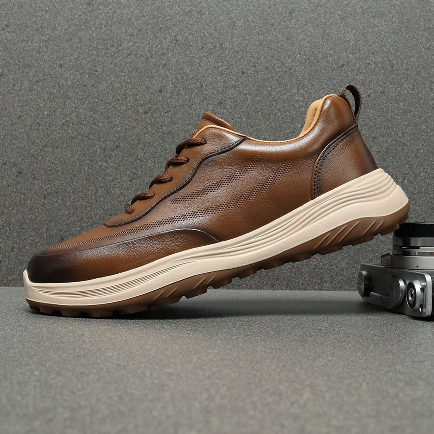 头层牛皮男鞋2025秋冬新款真皮