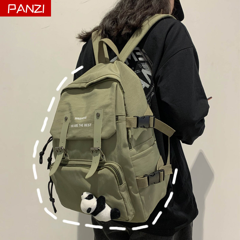 书包女ins韩版高中生大容量背包初中生简约森系大学生百搭双肩包