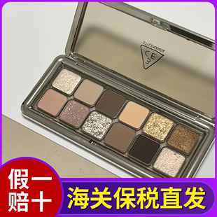 9.5g 3CE12色眼影盘水泥盘RAW NEUTRALS