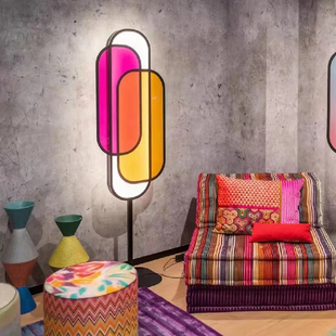 落地灯氛围灯客厅灯书房灯装 Roche Chrom 法国进口 饰灯具 Bobois