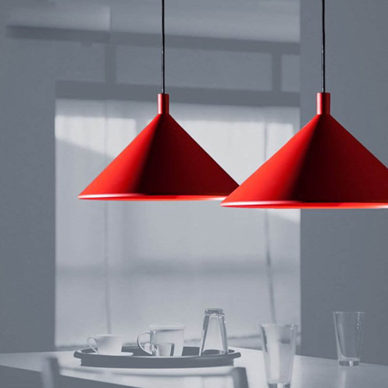 意大利martinelli luce Cono漏斗吊灯金属灯罩餐厅灯现代简约