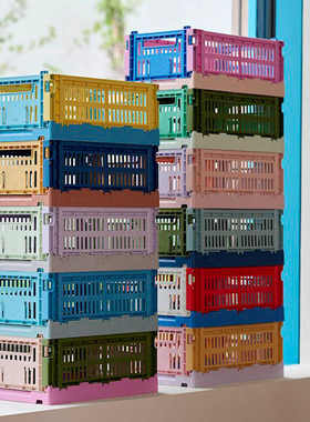 Hay 丹麦进口 colour 收纳篮可折叠堆叠收纳框文具杂物零食 S号