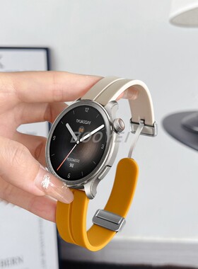 适用跃我Balance表带active华米gtr4智能gts2/3磁吸4mini硅胶bip5