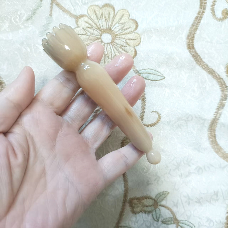 2006年超老店牛得很正宗白牛角莲蓬按摩器眼脸点穴拔筋棒小巧便携