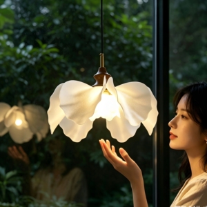 吸吊两用餐厅卧室花瓣灯