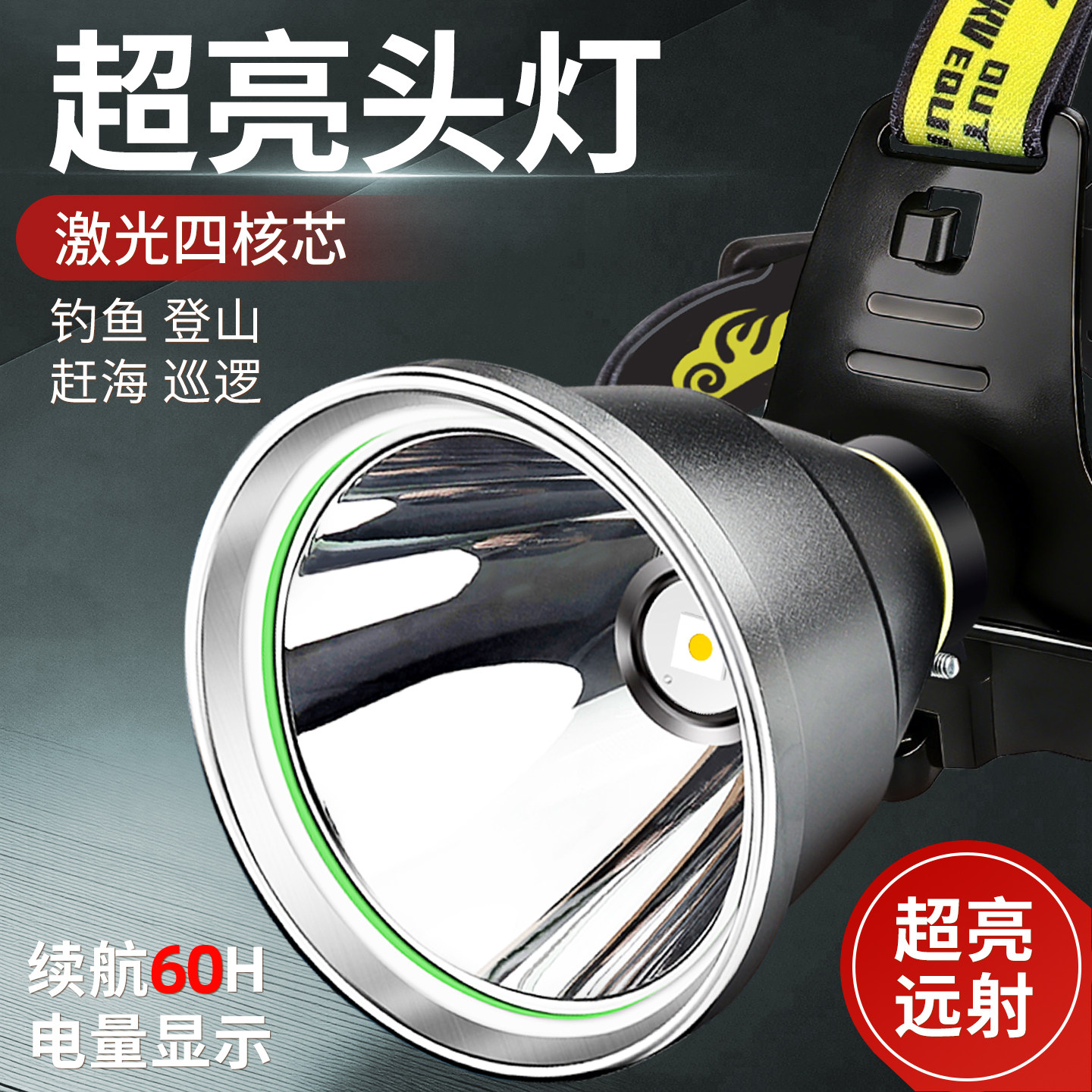 头戴式头灯强光充电超亮大功率