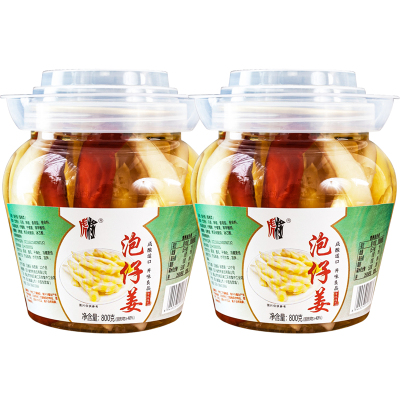虎将泡仔姜800g罐装泡姜开味炒菜调味泡咸菜开罐即食榨菜眉山泡菜
