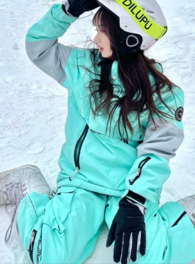 长白山西坡滑雪服租赁/AQ亮绿色雪服套装/雪服+雪镜+护具+手套