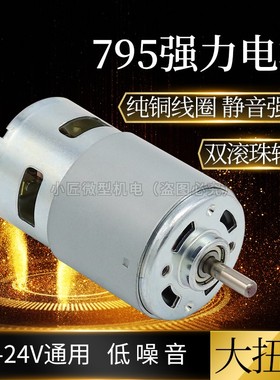 795电机大功率直流12V24V大扭力775台锯纯铜马达台钻双轴承发电机