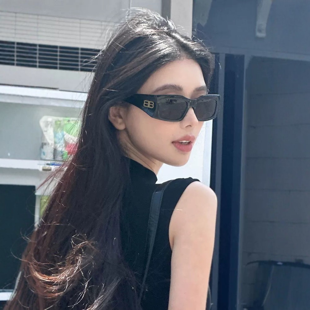 方圆同款墨镜女款2025新款长方形宽边夸张大脸太阳眼镜防晒欧美风