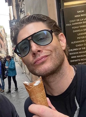 JensenAckles詹森阿克斯同款飞行员墨镜男款开车专用蓝色大框眼镜