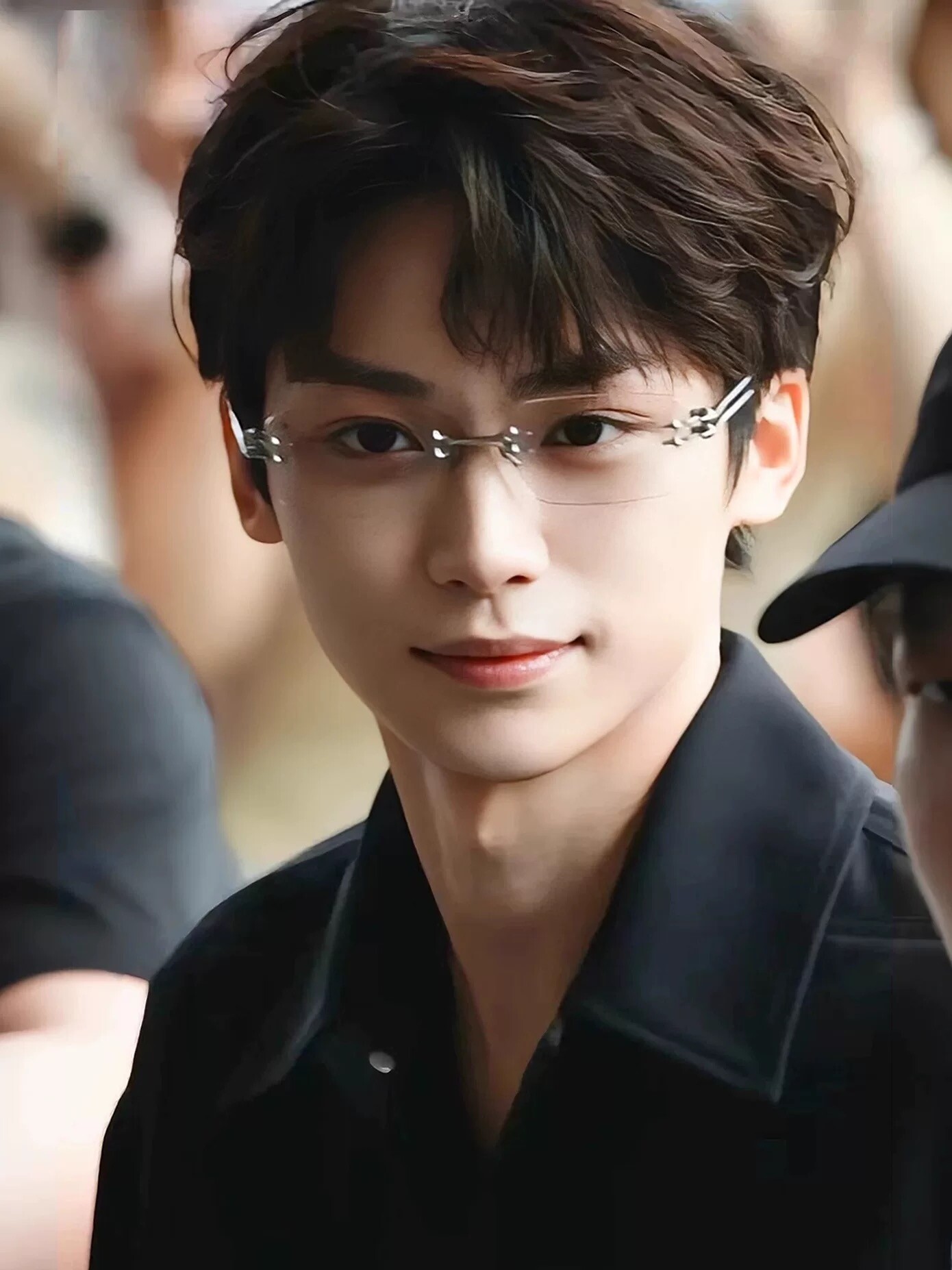 梓渝同款gm金属无边框眼镜男痞帅高级感无框平光镜可配度数近视女