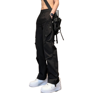 美式机能风冲锋裤男款秋季季加长版高个子裤子2025工装徒步登山裤