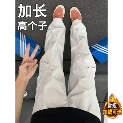 高个子加长版加绒190青少年裤子休闲裤速干冲锋裤工装裤秋季男款