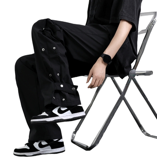 美式机能工装裤男秋季高街加长版高个子裤子潮牌宽松百搭休闲裤