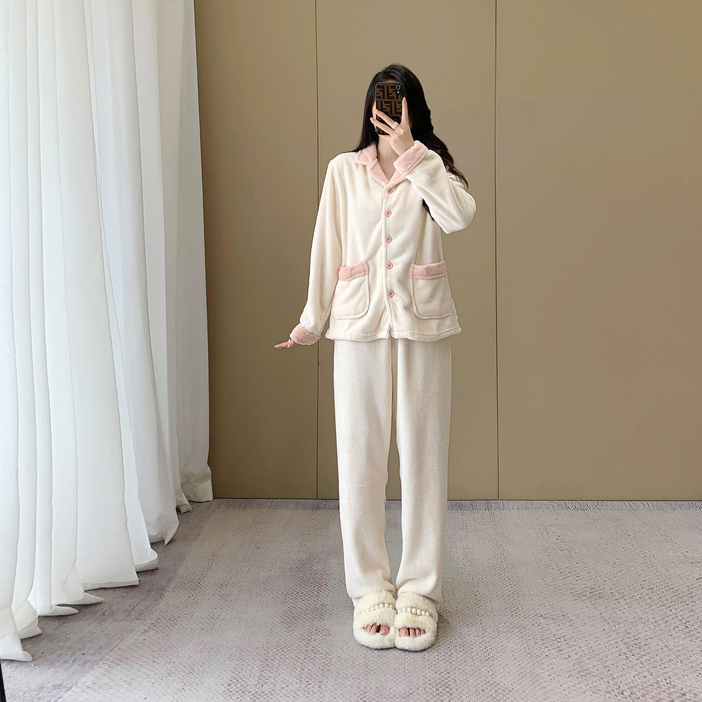 175高个子女生睡衣加厚加长