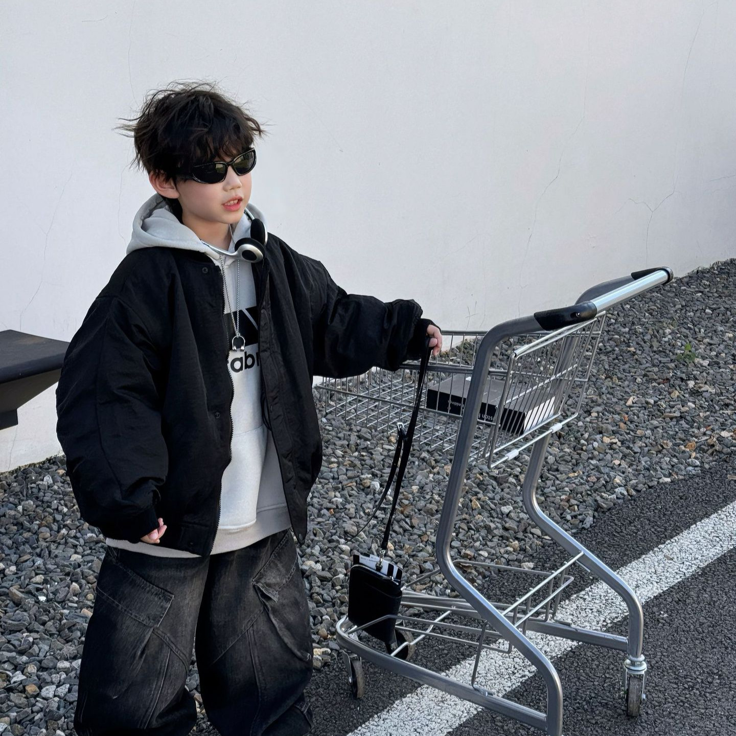 儿童加厚韩版保暖棉夹克棉服外套