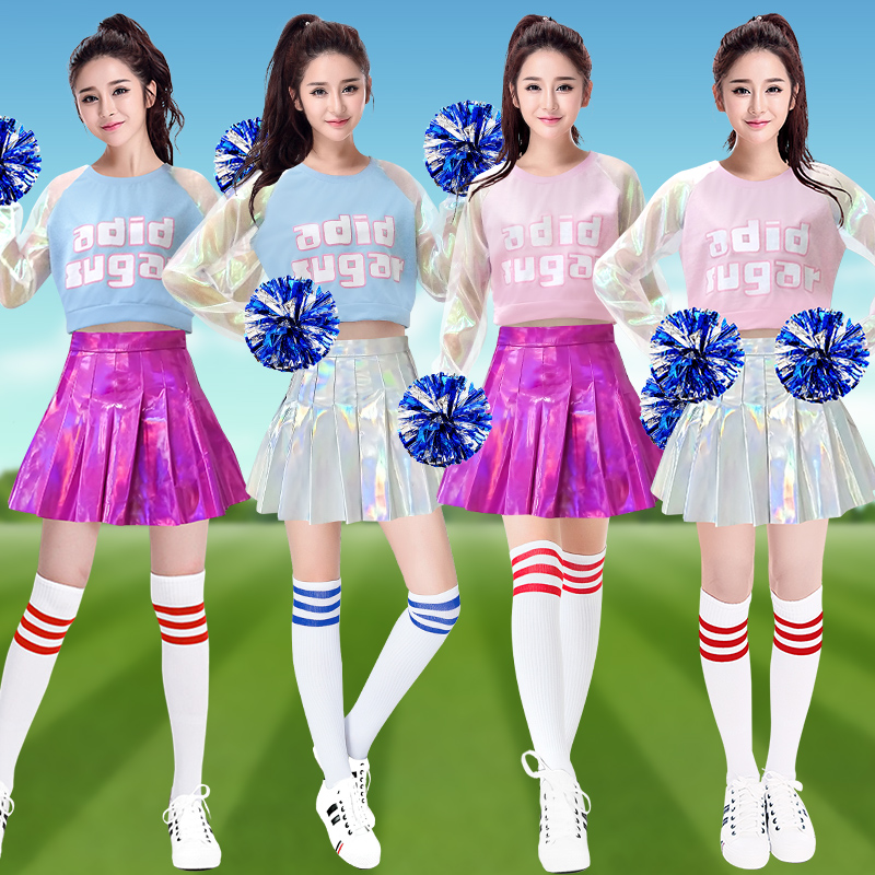 元旦爵士舞学生啦啦队服装女团套装啦啦操韩国女团亮片舞蹈演出服