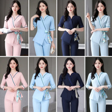 新款美容师工作服女美容院气质高端套装养生足浴足疗技师服职业装