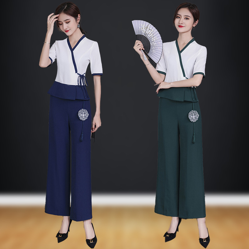 春季新款足浴沐足足疗桑拿显瘦修身性感酒店按摩技师制服工作服装