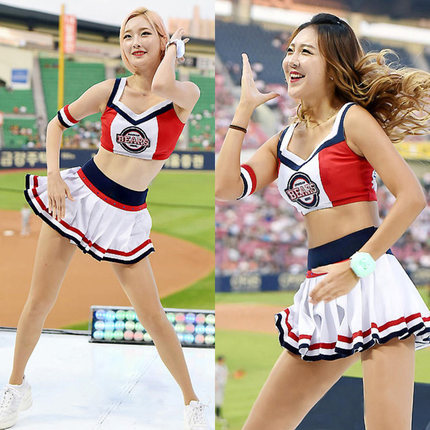 新款韩国女团DS演出服啦啦操健身足球蓝球宝贝拉拉队团体表演服装