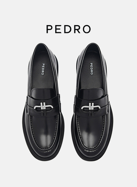 PEDRO牛皮ICON系列女乐福鞋轻便英伦厚底单鞋PW1-66600007