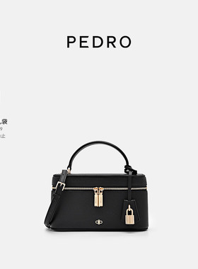 PEDRO牛皮小方包夏季女士斜挎盒子包拉链单肩包PW2-75940008