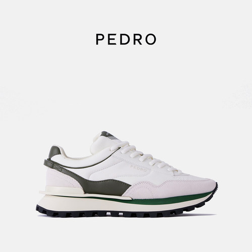 PEDRO老爹鞋男士拼色厚底休闲系带运动鞋PM1-76210237