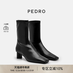 新款 16760021 复古时尚 PW1 高跟鞋 PEDRO方头短靴ICON系列25秋季