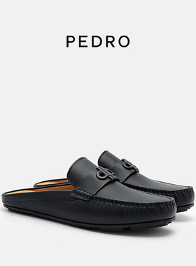 PEDRO牛皮乐福鞋ICON系列25夏男舒适休闲包头半拖鞋PM1-65110317