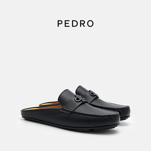 PEDRO牛皮乐福鞋ICON系列25夏男舒适休闲包头半拖鞋PM1-65110317