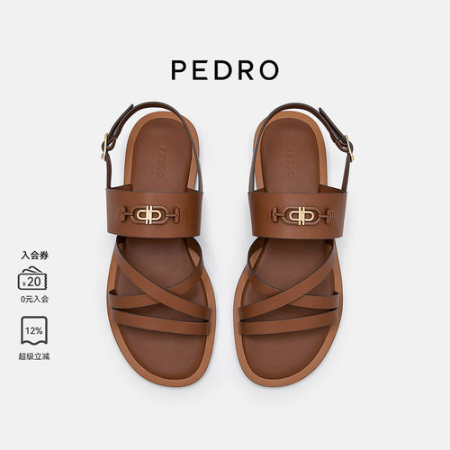 PEDRO平底凉鞋ICON夏季交叉带沙滩鞋舒适女鞋PW1-66380041