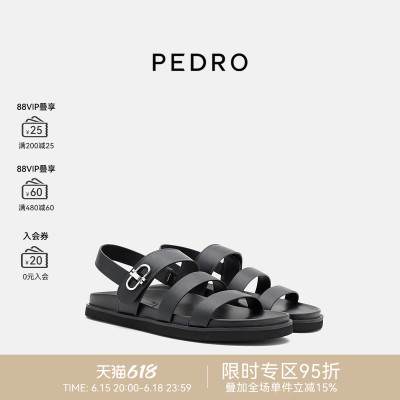 PEDRO罗马凉鞋26夏季ICON女鞋舒适简约牛皮勃肯鞋PW1-66480129