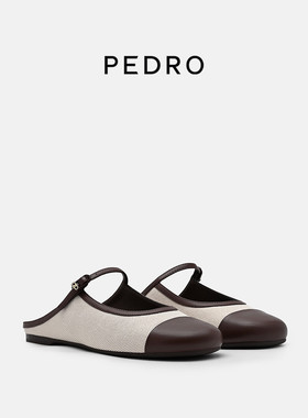 PEDRO羊皮玛丽珍拖鞋26夏季新款舒适松弛感穆勒鞋PW1-66220039