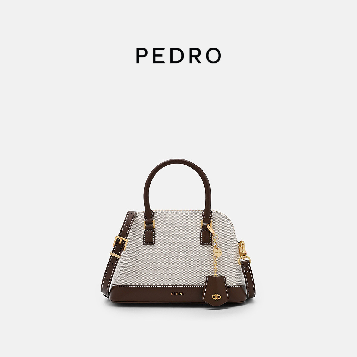 PEDRO贝壳包26夏季新款女包时尚牛皮手提包斜挎包PW2-56390045
