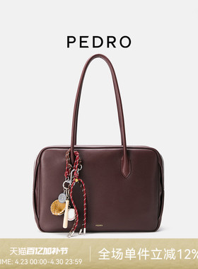 PEDRO牛皮拉链吐司包女简约通勤旅行保龄球包PW2-66390008