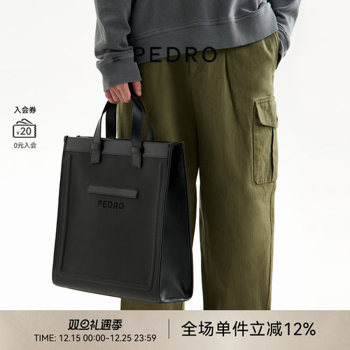 PEDRO男大容量托特包23春季新款